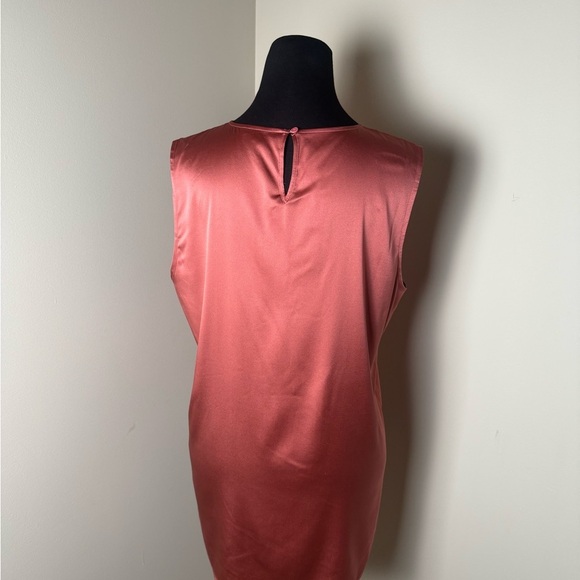 Eileen Fisher Elegant Satin Sleeveless Top - Rust M - Picture 5 of 8